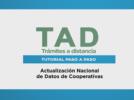 TAD Actualización Nacional De Datos De Cooperativas